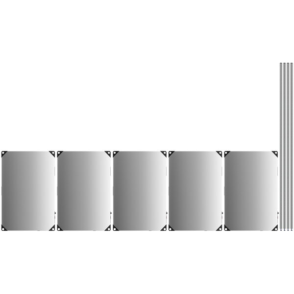 Metro Super Erecta stainless steel shelves with chrome posts.