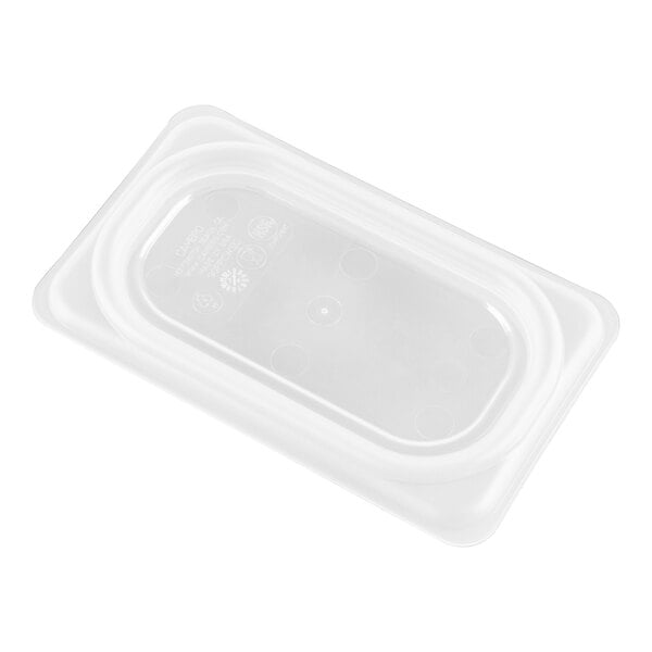 A translucent polypropylene seal cover designed for 1/9 size food pans.