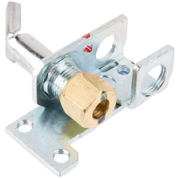 A Main Street Equipment Liquid Propane Oven Pilot Assembly with a brass nut and bolt.