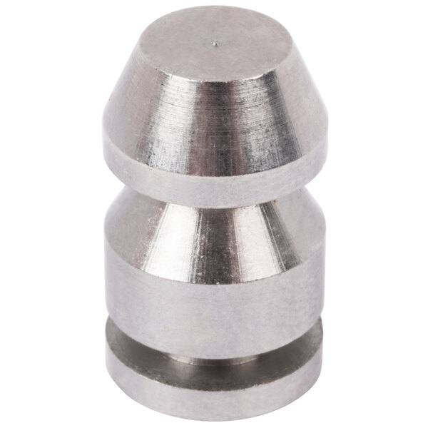 A stainless steel threaded nut for a Main Street Equipment stove.