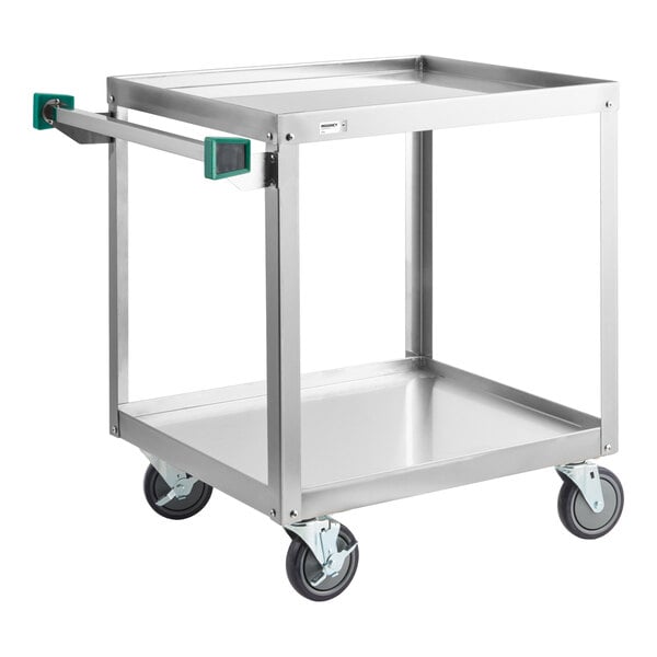 Regency 24" x 24" Two Shelf 16-Gauge 430 Stainless Steel Utility Cart - Knocked Down