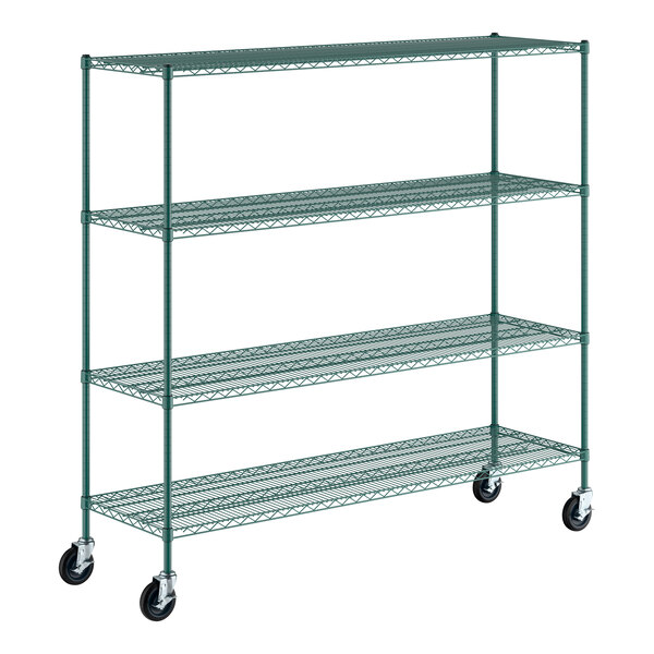 Regency 21" x 72" x 70" NSF Green Epoxy 4-Shelf Starter Kit