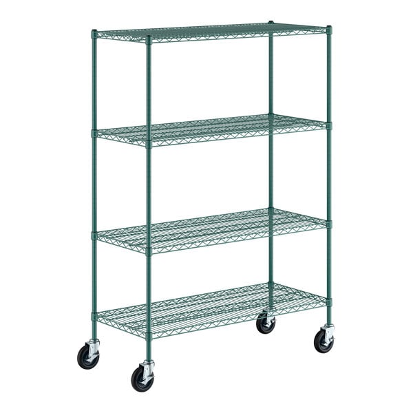 Regency 21" x 48" x 70" NSF Green Epoxy 4-Shelf Starter Kit