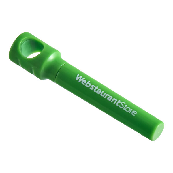 Green Plastic Pocket Corkscrew with WebstaurantStore Logo