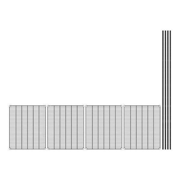 A white grid with black lines.