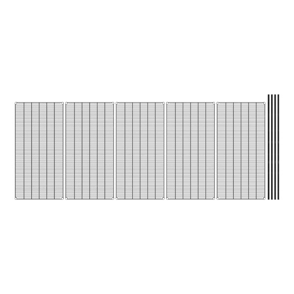 A drawing of a white grid with black lines.
