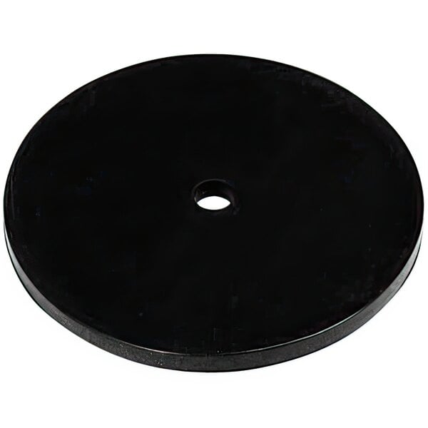 A black round disc with a hole in the center.
