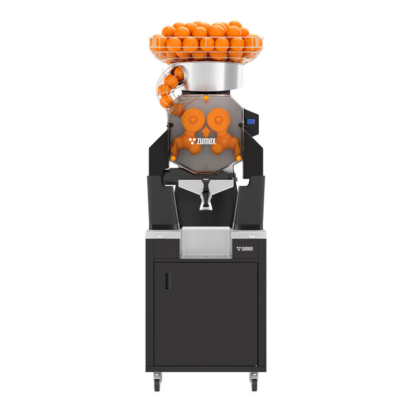 Zumex 09945 Speed Up All-in-One High Capacity Automatic Feed Juicer with Slim Black Podium - 40 Fruits / Minute
