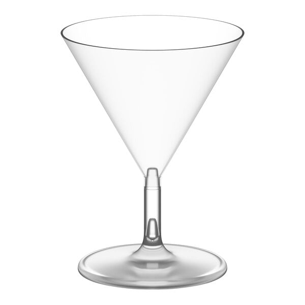 Fineline Tiny Temptations 6401-CL 2 oz. Tiny Tinis 2-Piece Clear Plastic Glass - 120/Case