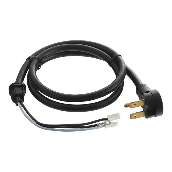 An Amana power cord with a black cable and plug.