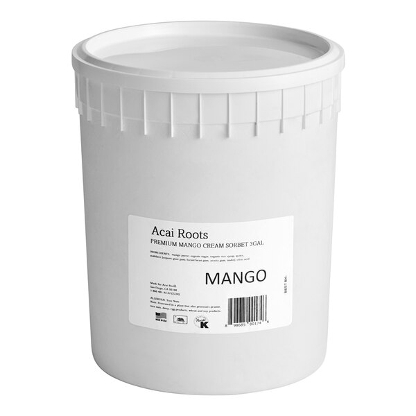 Acai Roots Mango Cream Sorbet 3 Gallon