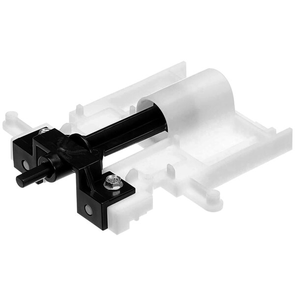 A white plastic Solwave damper assembly with black plastic parts.