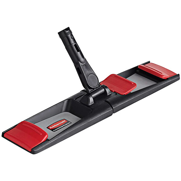 Rubbermaid Commercial Adaptable Flat Mop Frame, 18.25 x 4, Black/Gray/Red