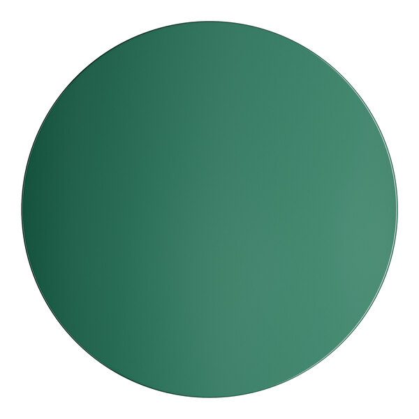 A green circle with a white background.