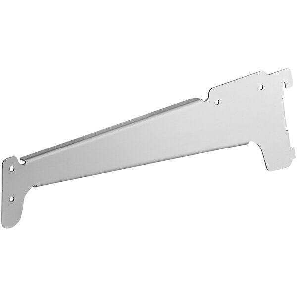 A silver metal Avantco shelf bracket.