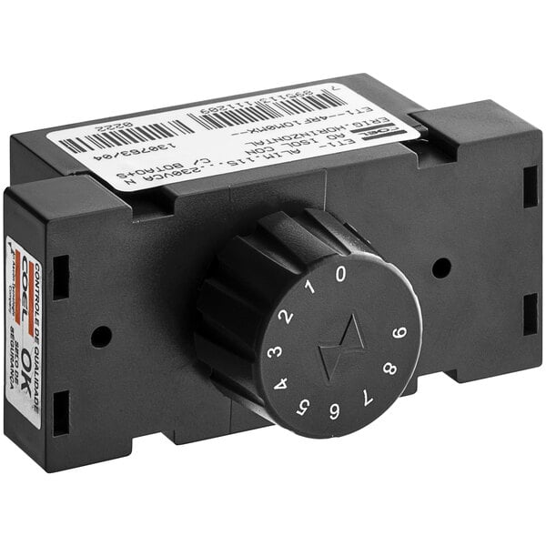 An Avantco A Plus temperature controller with a black plastic box and a white label.