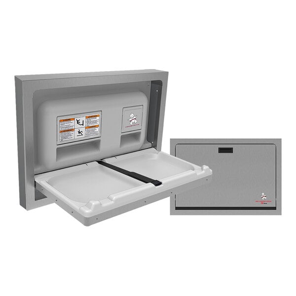 American Specialties, Inc. 10-9013-9 Stainless Steel Surface Mount Horizontal Baby Changing Station