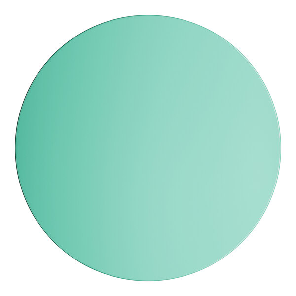 A blue circle with a green circle inside it on a white background.
