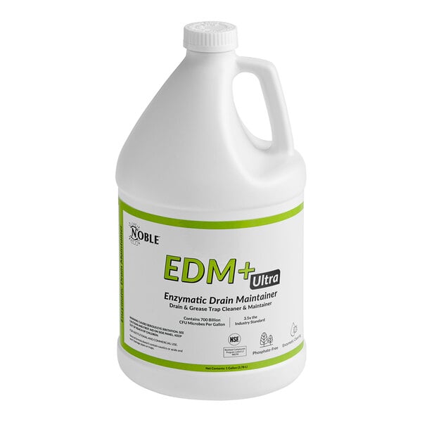 A white Noble Eco EDM+ Ultra bottle with a green label.