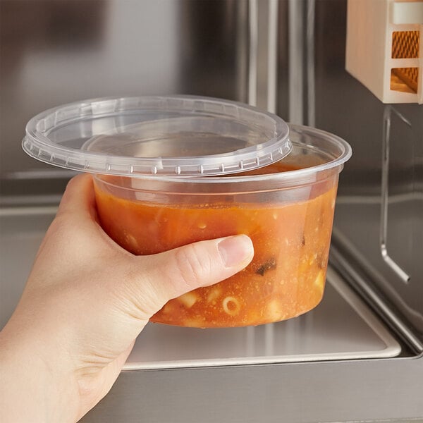 16 oz Round Plastic Deli Food Containers with Lids BPA FREE FREE SHIPPING 