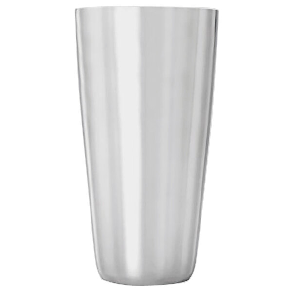 A silver Barfly cocktail shaker cup.