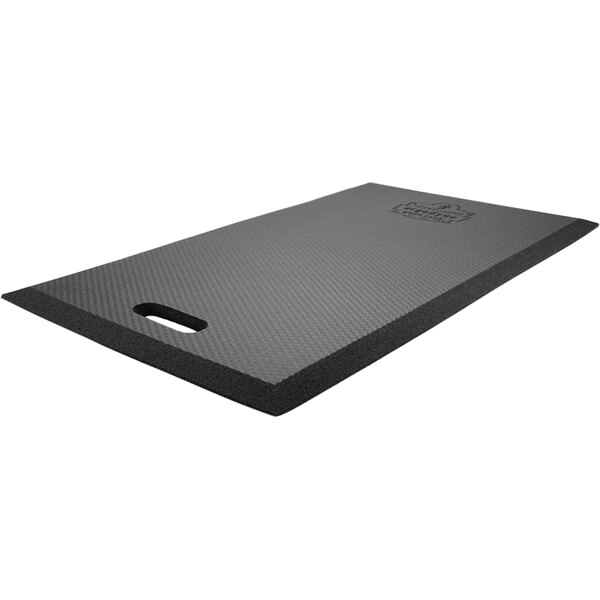 A black Ergodyne ProFlex foam kneeling pad with two handles.