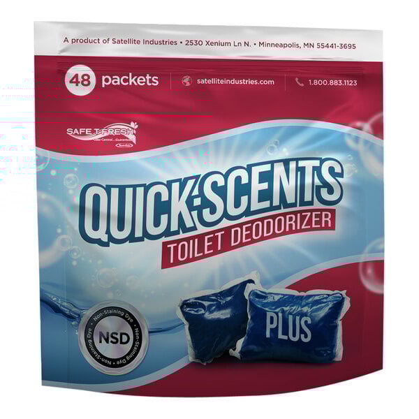 Satellite QuickScents Plus 36661 Bubble Gum Scented Powder Packet Deodorizer for Portable Restrooms - 240/Case