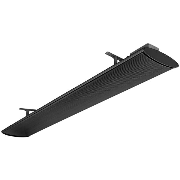 A black rectangular Aura Shadow electric infrared heater.