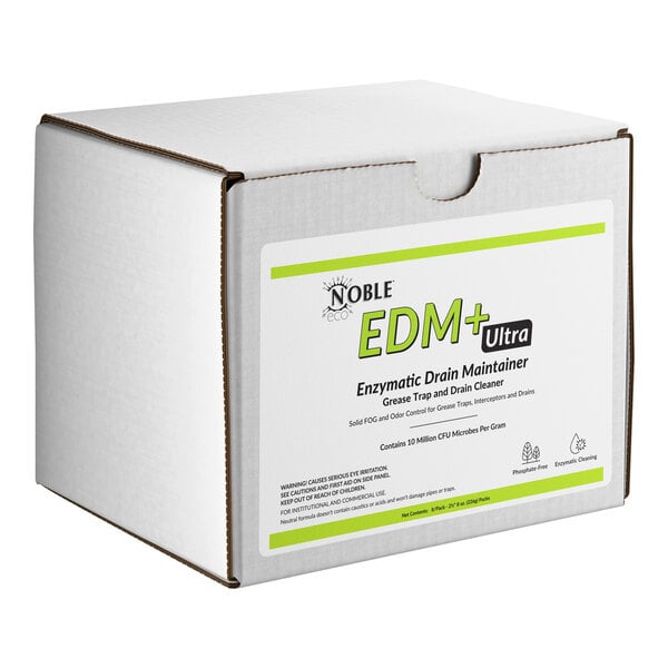Noble Eco EDM+ Ultra 8 oz. Enzymatic Concentrated Grease Trap Block - 8/Pack