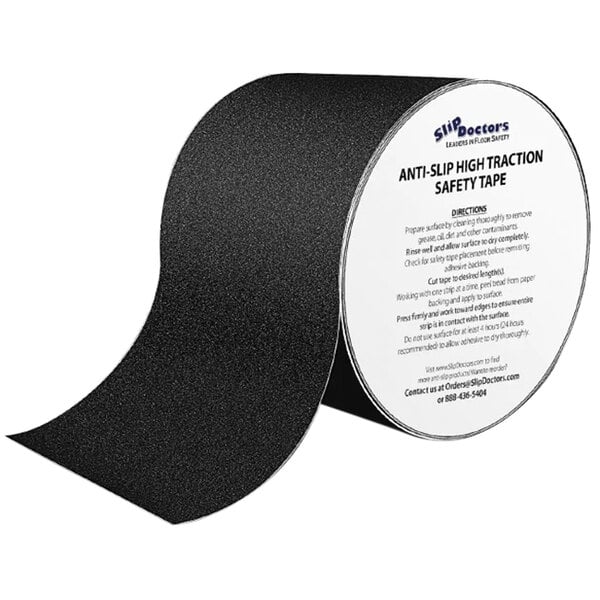 A roll of black SlipDoctors anti-slip adhesive safety tape.