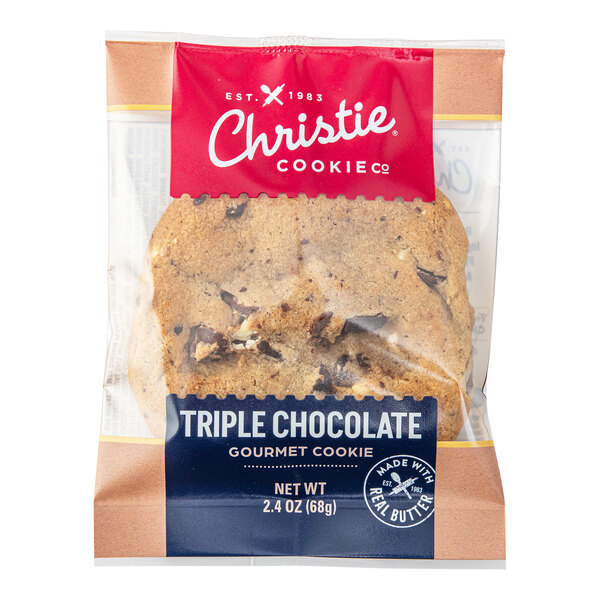 A package of Christie Cookie Co. Triple Chocolate Blonde Cookies.