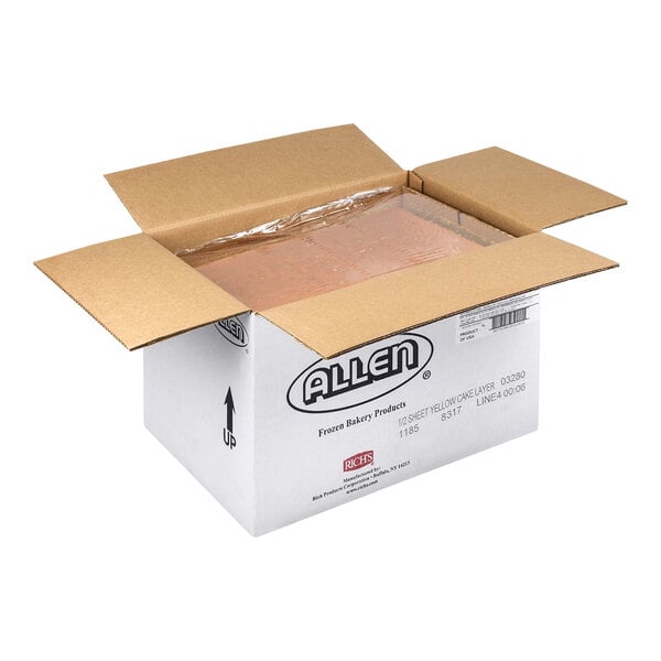 Rich's Un-Iced Yellow Layer Cake 1/2 Sheet 57.85 oz. - 5/Case