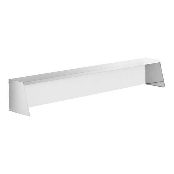 A white rectangular back cover with a metal frame.