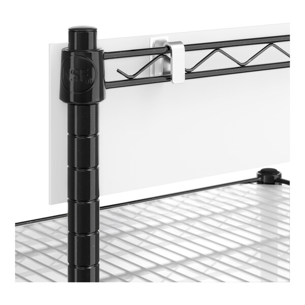 Regency NSF Black Epoxy Mobile Take-Out Shelving Station with 5 Shelves and PVC Shelf Mat Overlay - 18" x 36" x 70"