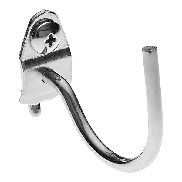 A stainless steel Triton DuraHook with a curved end and screw.