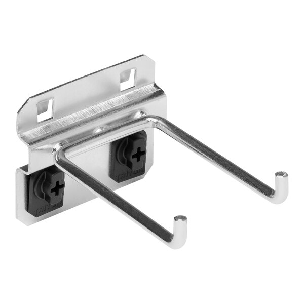 A silver steel Triton LocHook with two 90 degree bends.