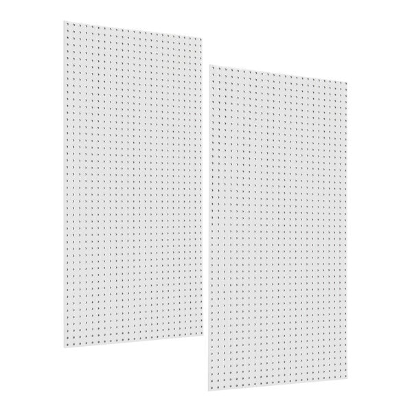 Two white Triton DuraBoard panels with holes in them.