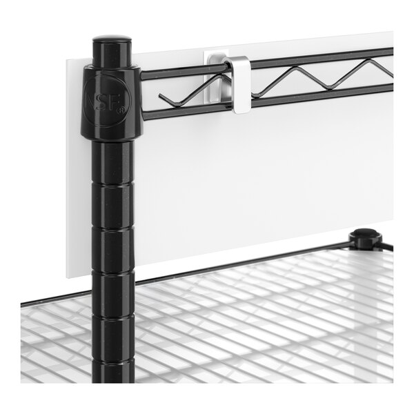 Regency 18" x 48" x 70" NSF Black Epoxy Mobile Take-Out Shelving Station with 1 Shelf, 4 Slanted Drop-In Baskets, and PVC Shelf Mat Overlay