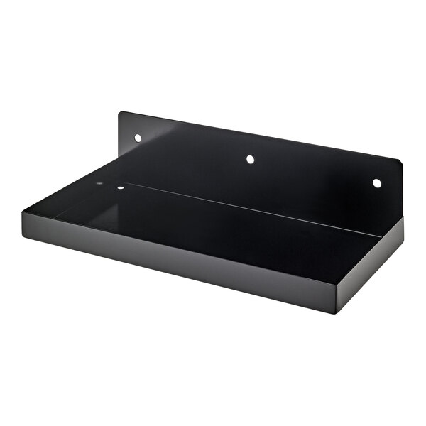 A black Triton DuraBoard shelf with holes.