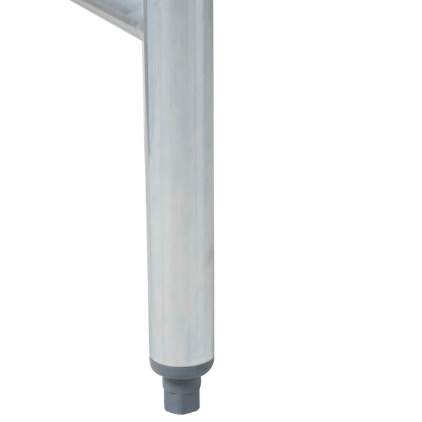 A white rectangular wood table top with a galvanized metal border.