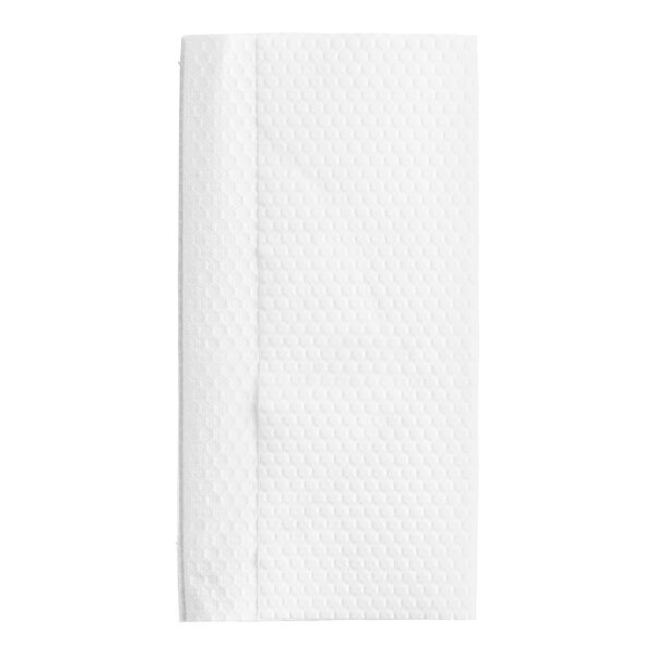 A white paper towel in a white pop-up box.