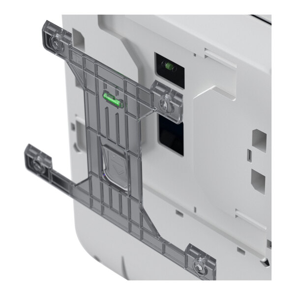 A white rectangular Kimberly-Clark Professional automatic paper towel dispenser with clear plastic parts.