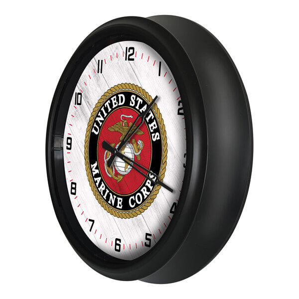 Holland Bar Stool 14" United States Marine Corps Indoor / Outdoor LED Wall Clock