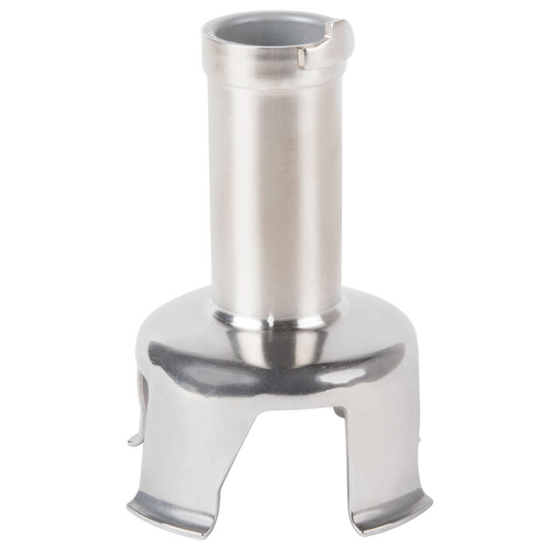 A silver metal Robot Coupe Bell Cover Assembly.