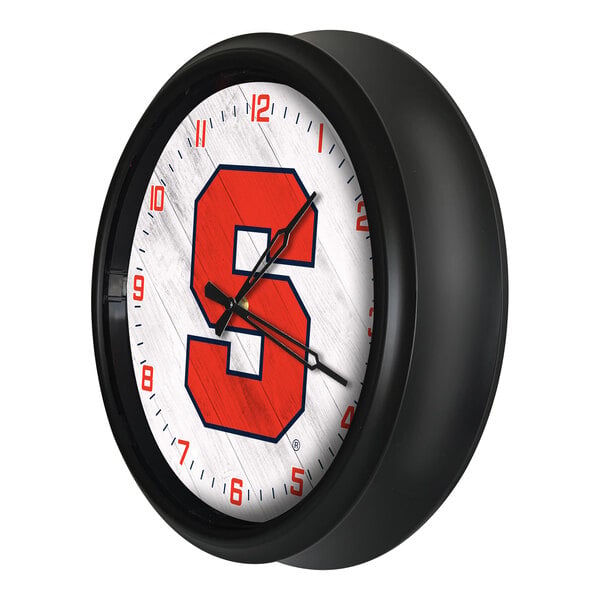 Holland Bar Stool 14" Syracuse University Indoor / Outdoor LED Wall Clock