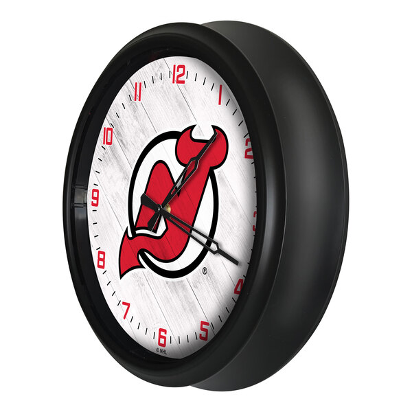 Holland Bar Stool 14" New Jersey Devils Indoor / Outdoor LED Wall Clock