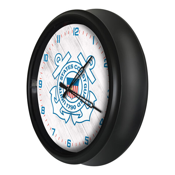Holland Bar Stool 14" United States Coast Guard Indoor / Outdoor LED Wall Clock