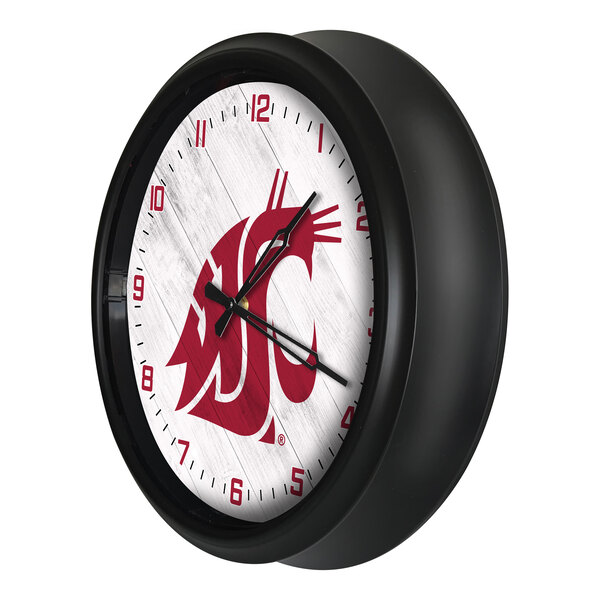 Holland Bar Stool 14" Washington State University Indoor / Outdoor LED Wall Clock