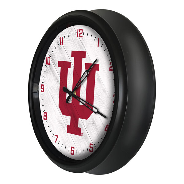 Holland Bar Stool 14" Indiana University Indoor / Outdoor LED Wall Clock