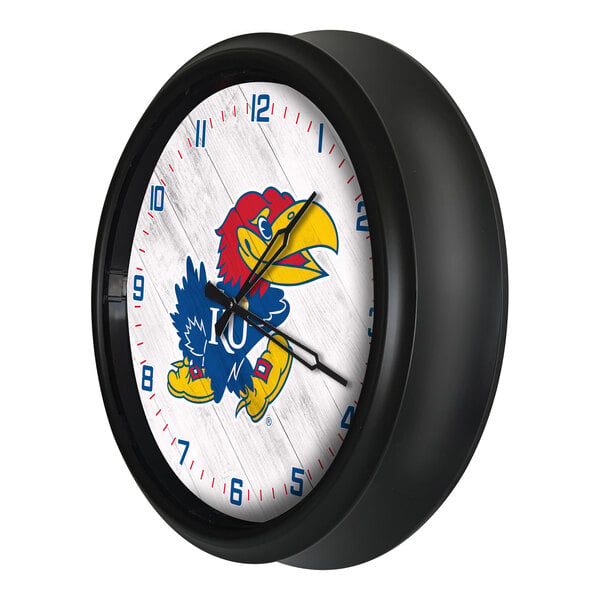 Holland Bar Stool 14" University of Kansas Indoor / Outdoor LED Wall Clock